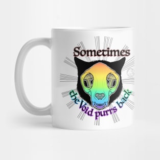 Sometimes the void purrs back Mug